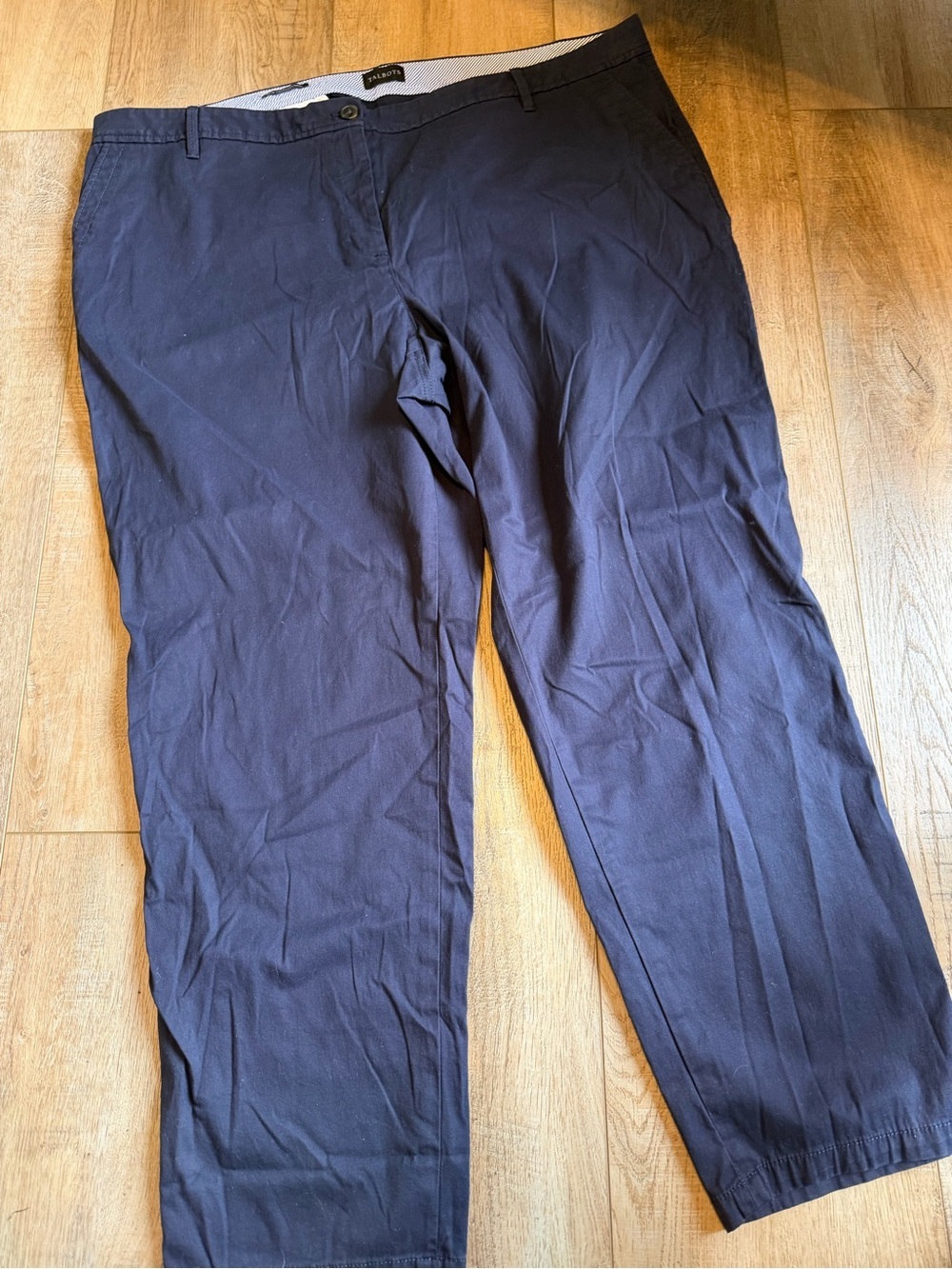 Talbots Women's Navy blue relaxed chino Trousers